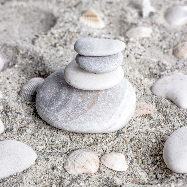 Balance stones in sand - Photo, image