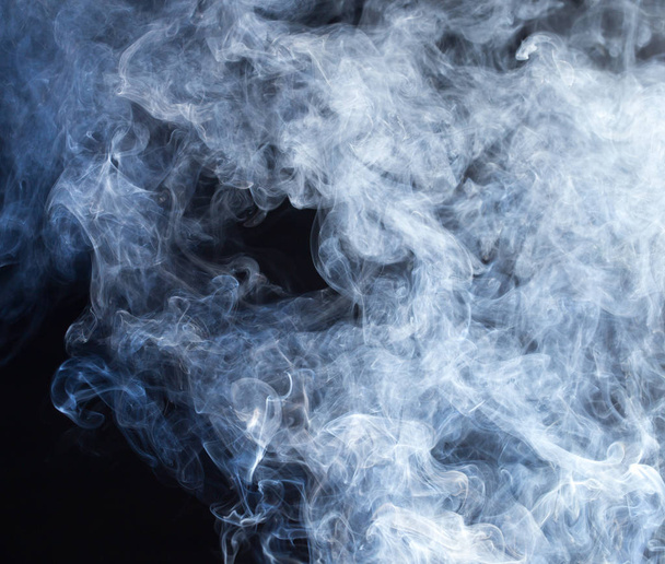 Smoke fragments on a black background - Zdjęcie, obraz