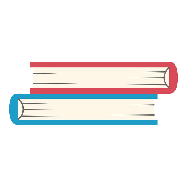 pilha de livros de texto ícone isolado - Vetor, Imagem