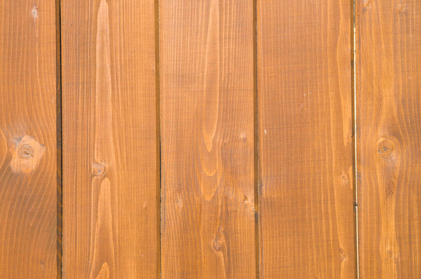 New wooden boards on wall close up - Foto, imagen