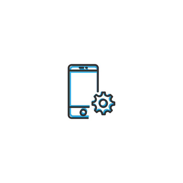 Smart Phone icon design. Interaction icon line vector illustration - Vector, Image