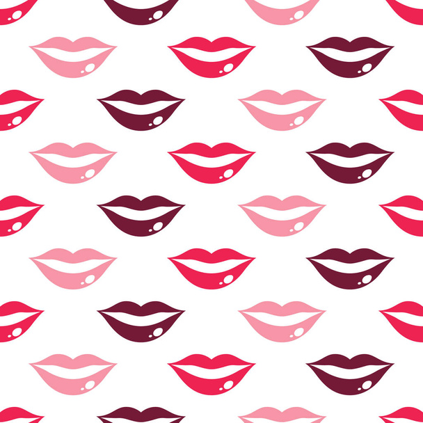 Lips seamless pattern.Vector - Wektor, obraz