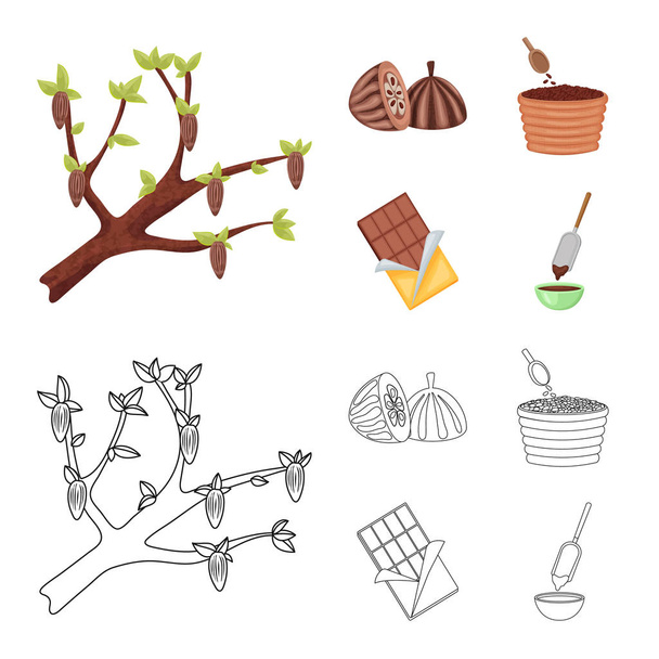 Ilustración vectorial de comida e ícono delicioso. Colección de alimentos y marrón stock vector ilustración
. - Vector, imagen