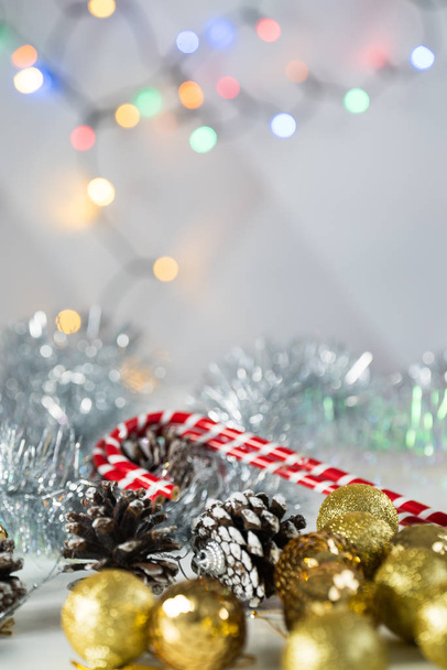 New Year and Christmas decorations. Celebration New Year concept. - Valokuva, kuva