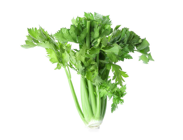 Čerstvý celer na bílém pozadí - Fotografie, Obrázek