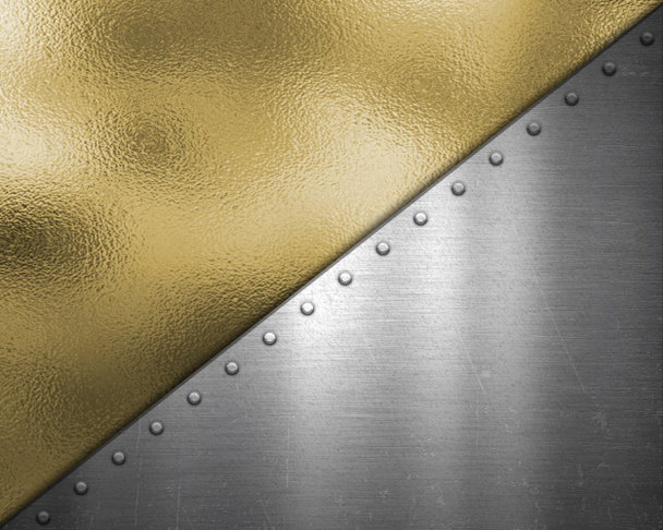 Gold and silver metallic texture background - Photo, Image