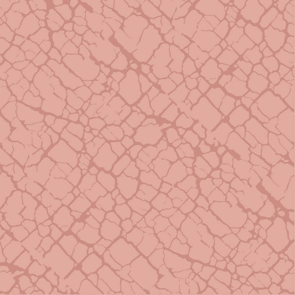 rote Terrakottaböden Risse nahtloses Muster - Vektor, Bild