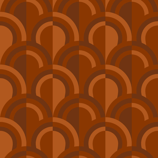 Muster geometrischer Skalen in Terrakottafarben - Vektor, Bild