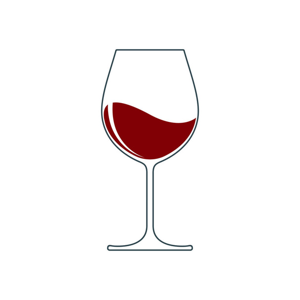 Glass of wine - Vektor, Bild