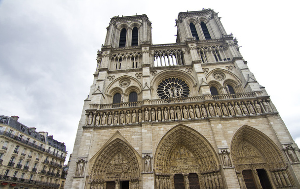 katedra Notre Dame w Paryżu, Francja - Zdjęcie, obraz