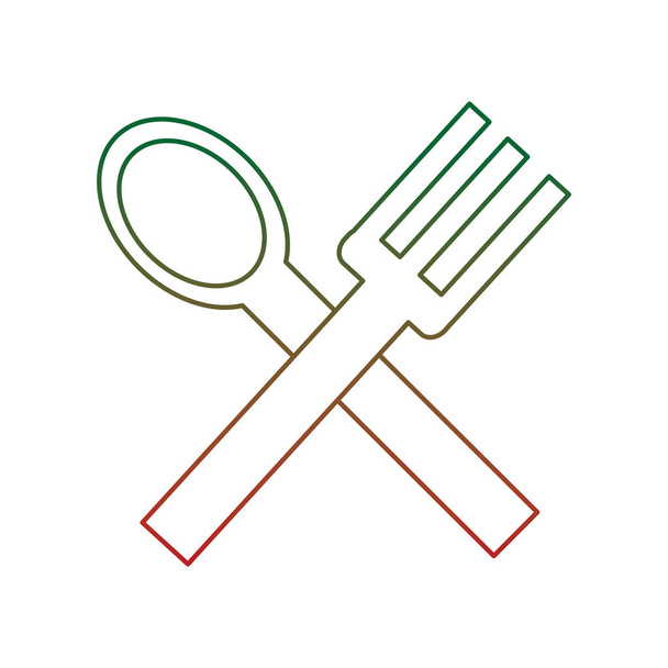 Spoon and fork design - Vector, imagen
