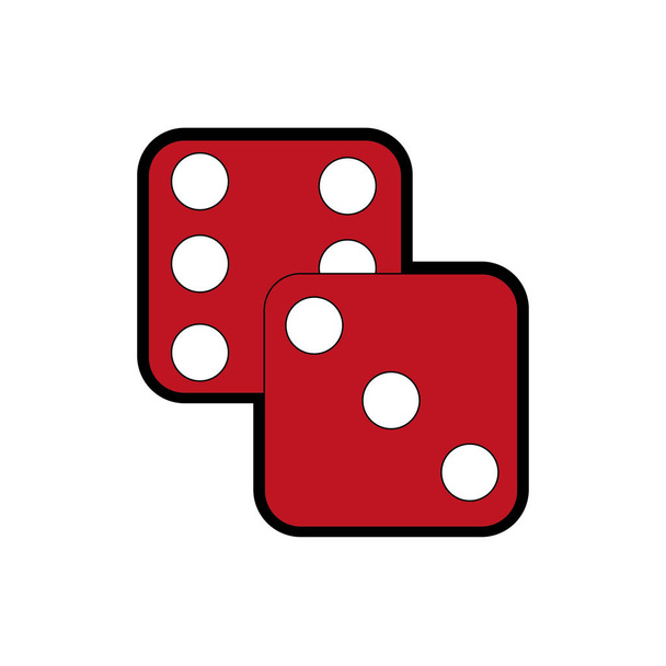 Isolated dice design - Vector, Image