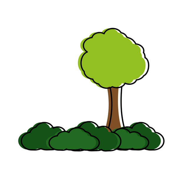 Σχέδιο απομονωμένο δέντρων - Διάνυσμα, εικόνα