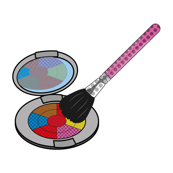 Powder of make up accesories and cosmetic theme Isolated design Vector illustration - Vector, Image
