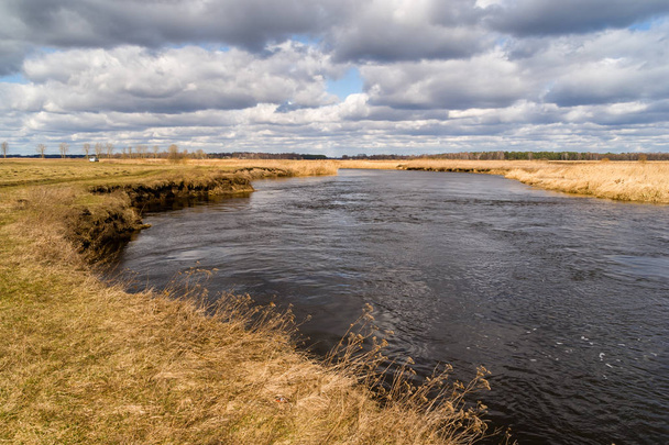 Rzeka Narew. Wiosna na Podlasiu. Piekno Podlasia - Foto, afbeelding