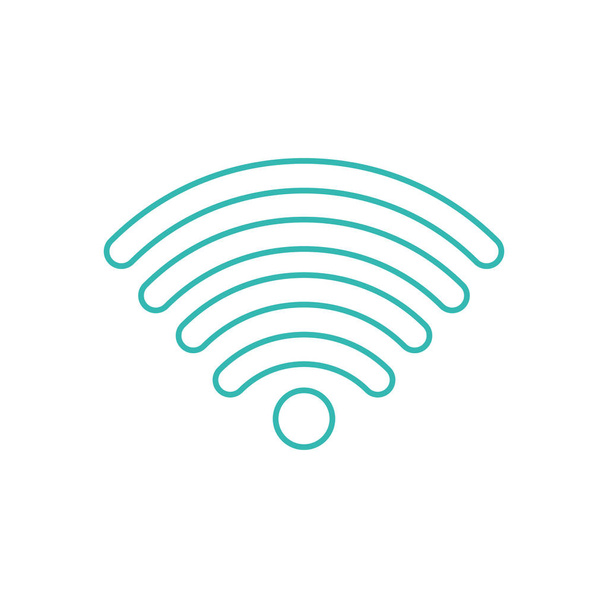 Wifi インターネット技術とコミュニケーション テーマ分離デザイン ベクトル イラスト - ベクター画像