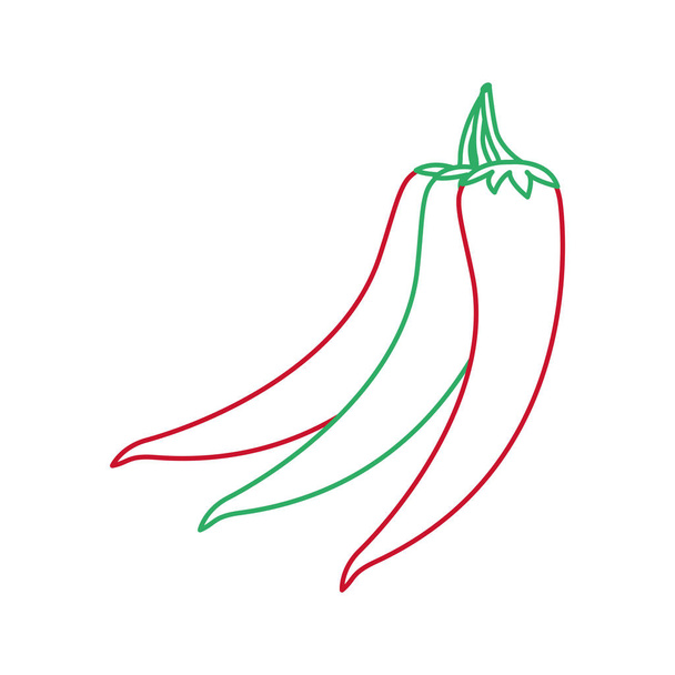 Pimenta de legumes saudável e orgânica tema de alimentos Design isolado ilustração vetorial
 - Vetor, Imagem