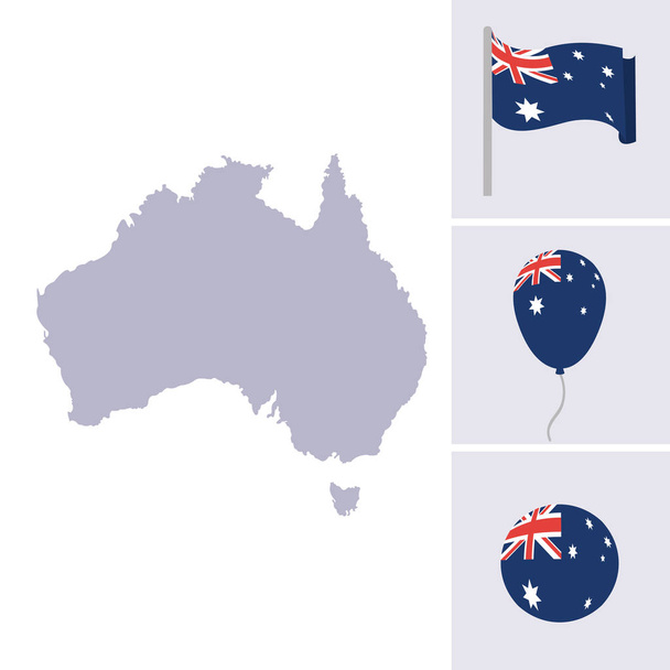 Den Austrálie dovolená Austrálie a oslava téma vektorové ilustrace - Vektor, obrázek