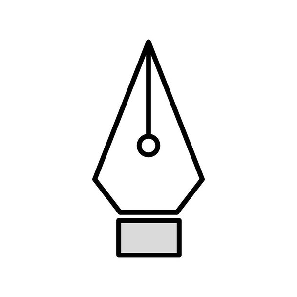 ligne métal bureau plume pointe stylo vecteur illustration
 - Vecteur, image