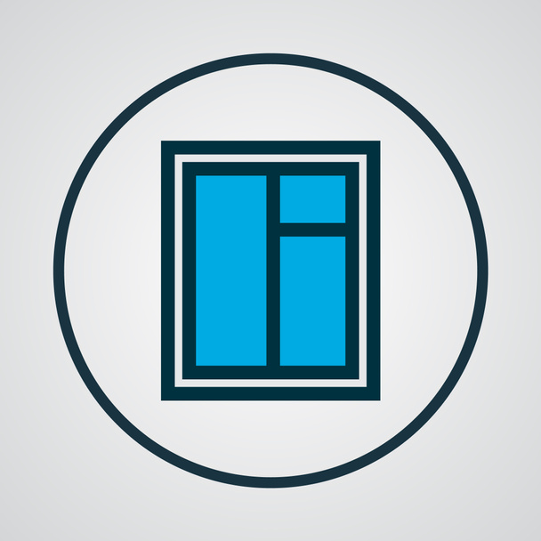 Venster pictogram gekleurde lijn symbool. Premium kwaliteit geïsoleerd openslaand venster element in trendy stijl. - Foto, afbeelding