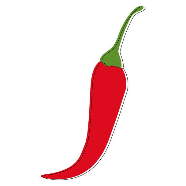 Eristetty chili pippuri suunnittelu
 - Vektori, kuva