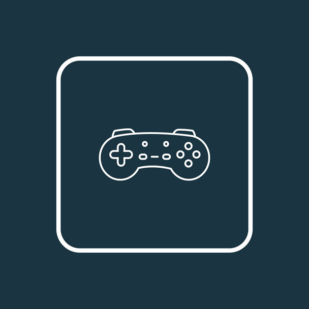Símbolo de línea de icono de consola de juego. Elemento de joystick aislado de primera calidad en estilo moderno
. - Vector, Imagen