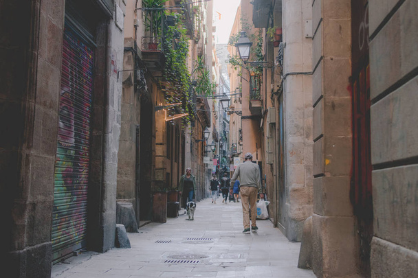 street in old town of Barcelona - Photo, image