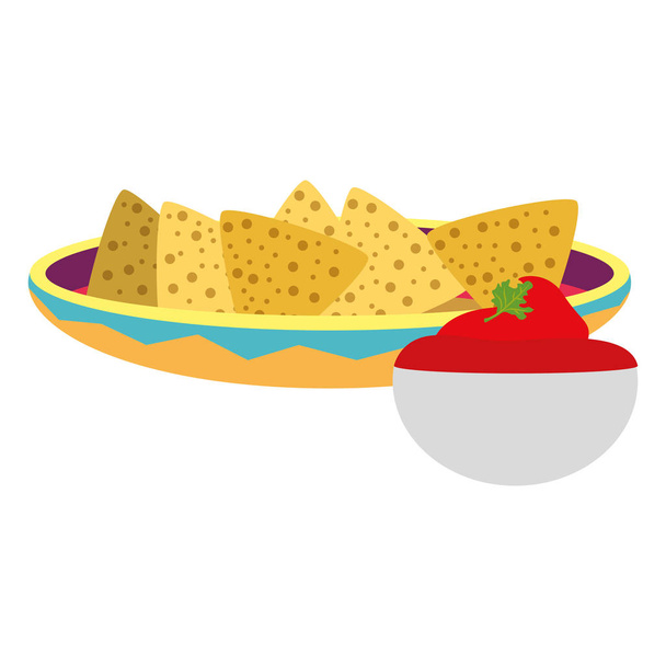 Απομονωμένη nachos σχεδιασμού - Διάνυσμα, εικόνα