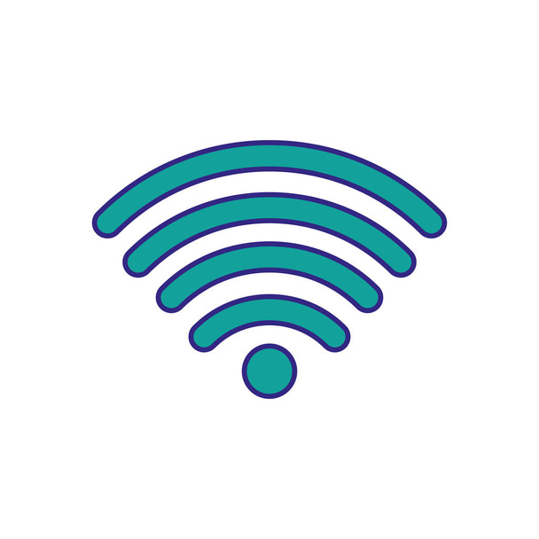 Wi-Fi internet τεχνολογίας και επικοινωνίας θέμα απομονωμένες σχεδιασμό εικονογράφηση διάνυσμα - Διάνυσμα, εικόνα