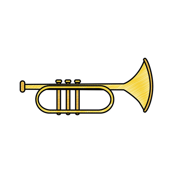 Conception de trompette isolée
 - Vecteur, image