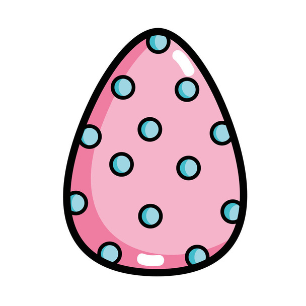 húsvéti tojás ünnepe pontok díszítéssel - Vektor, kép