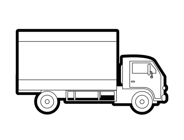 вантажівка транспортного засобу і тема подорожі Ізольований дизайн Векторні ілюстрації
 - Вектор, зображення
