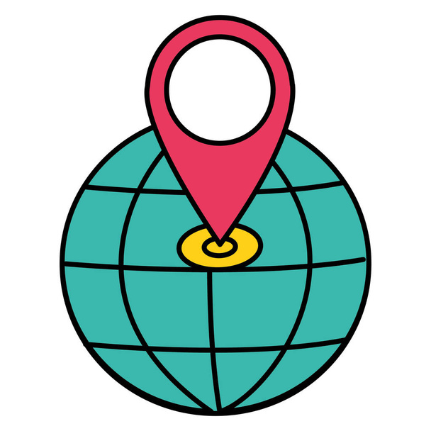 Diseño de GPS y esfera global
 - Vector, Imagen