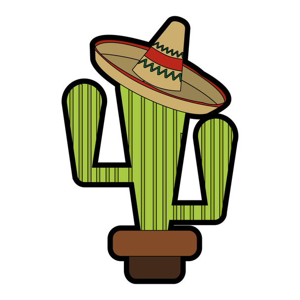 Cactus du désert végétal et de la nature thème Conception isolée Illustration vectorielle
 - Vecteur, image