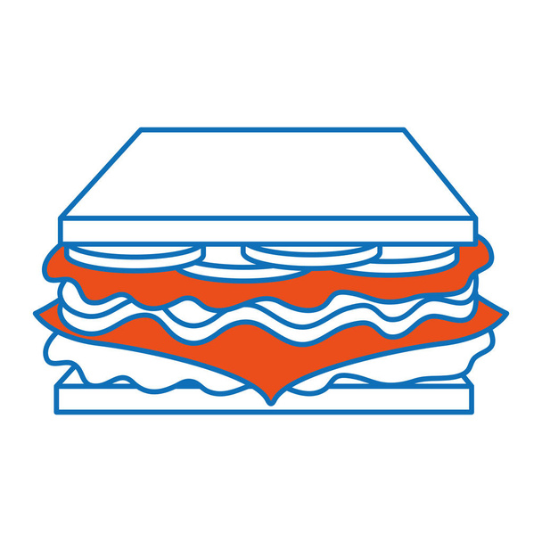 isoliertes Sandwich-Design - Vektor, Bild