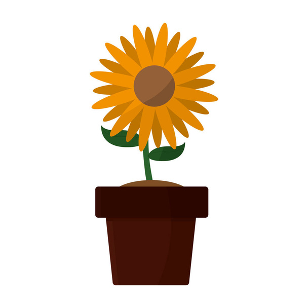 Isolated sunflower design - Vector, Image