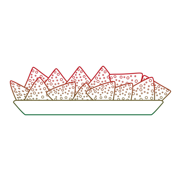 Απομονωμένη nachos σχεδιασμού - Διάνυσμα, εικόνα