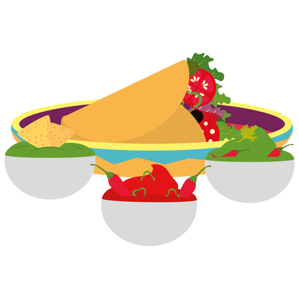 Conception de burrito isolé
 - Vecteur, image