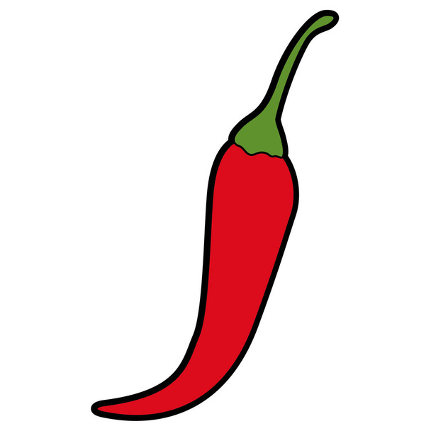 Eristetty chili pippuri suunnittelu
 - Vektori, kuva