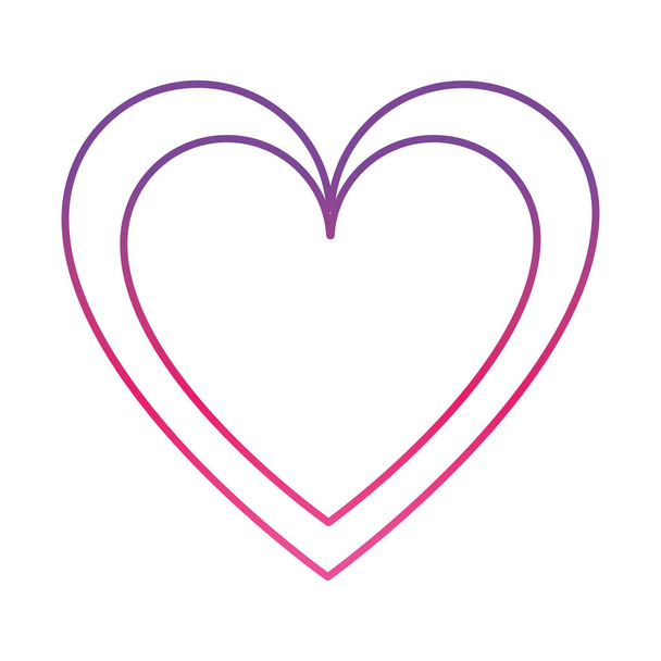 деградированная линия сердца любовь символ страсти дизайн
 - Вектор,изображение