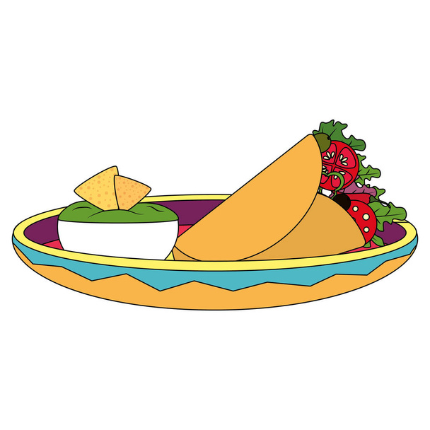 Izolované burrito design - Vektor, obrázek