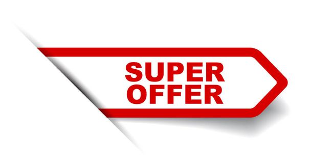 red vector banner super offer - Vector, Image