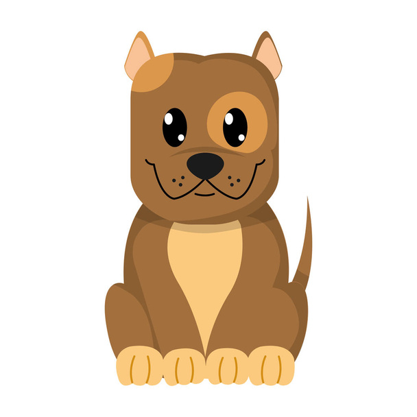 colorful happy dog cute animal character - Vektor, obrázek