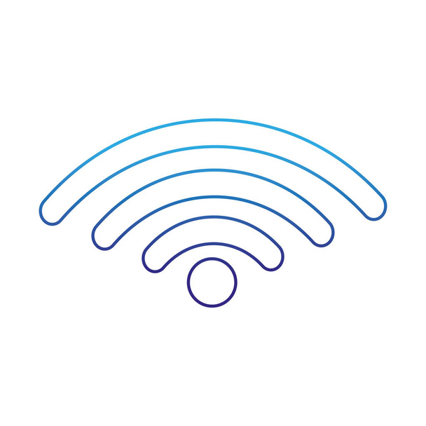 WiFi internet teknoloji ve iletişim Tema izole tasarım vektör çizim - Vektör, Görsel