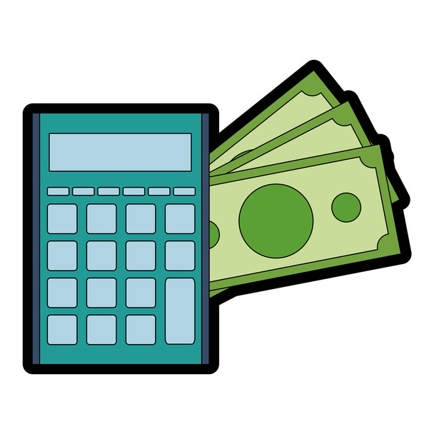 Calculator and bills design - Vector, Image