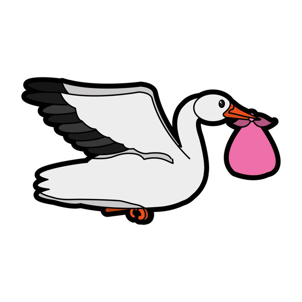 Baby stork design - Vector, Image