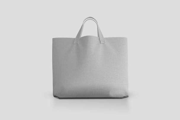 Tote Bag lona tecido pano compras saco Mock up modelo em branco isolado no fundo branco.Foto de alta resolução
. - Foto, Imagem