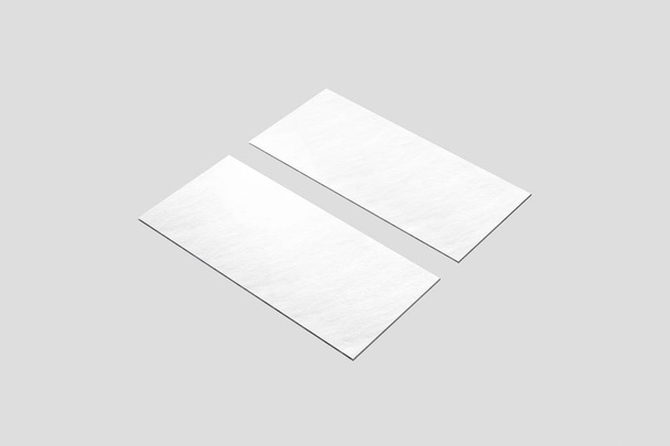 Blank Paper Brochure Isolated On soft gray Background. Mock Up Template. 3D rendering - Photo, Image