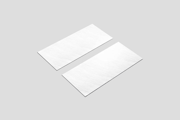 Blank Paper Brochure Isolated On soft gray Background. Mock Up Template. 3D rendering - Photo, Image