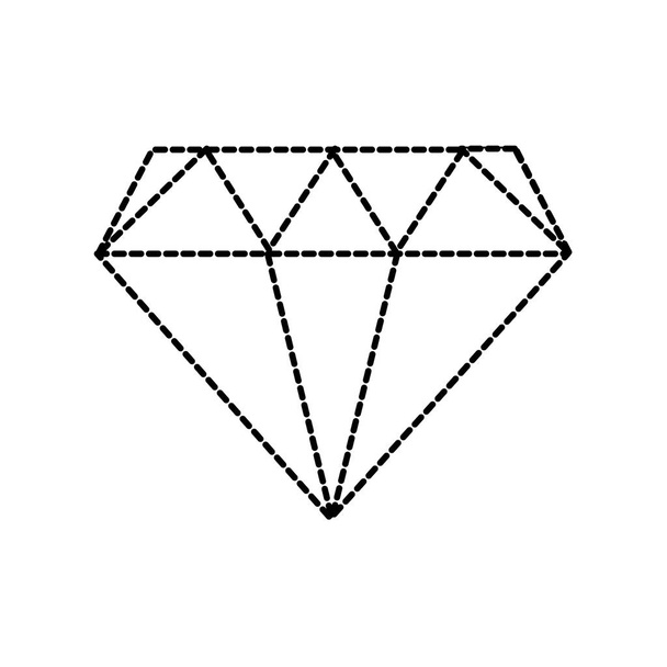 decimale vorm diamant kostbare juweel kristalsteen - Vector, afbeelding